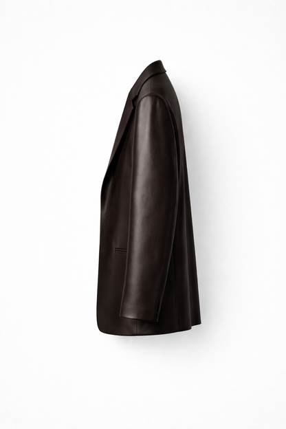 Blackened Espresso Leather Blazer