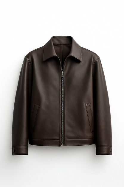 Women Brown Leather Jacket