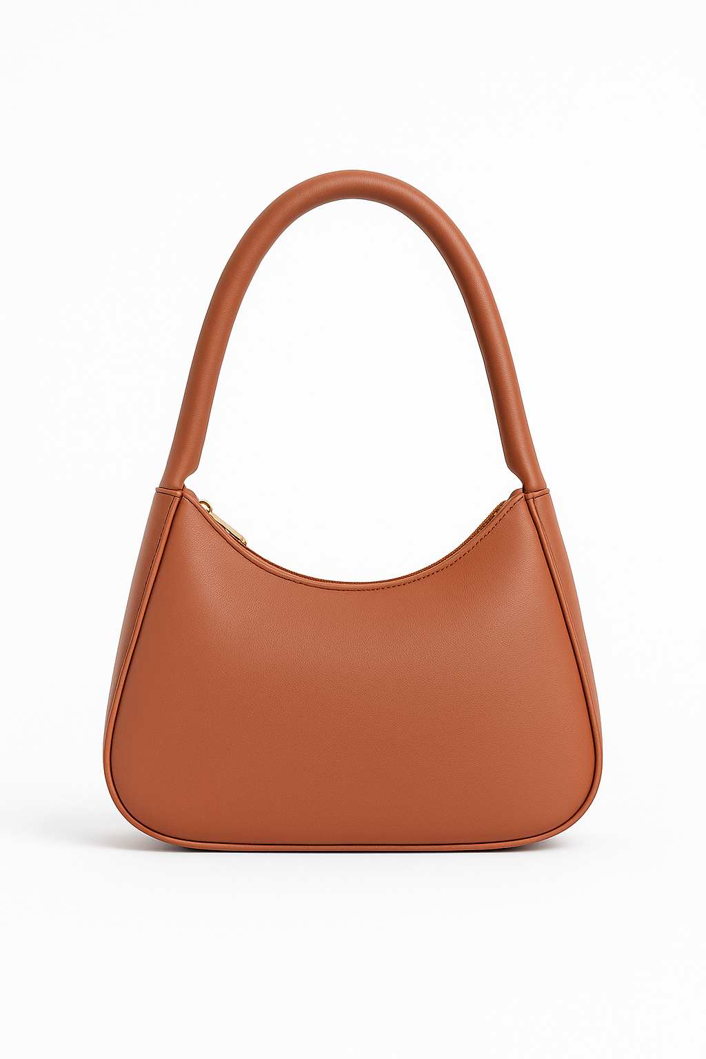 Soft Crescent Hobo Bag in Terracotta Clay