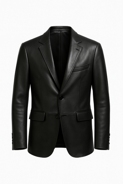 Classic Tailored Real Leather Coat