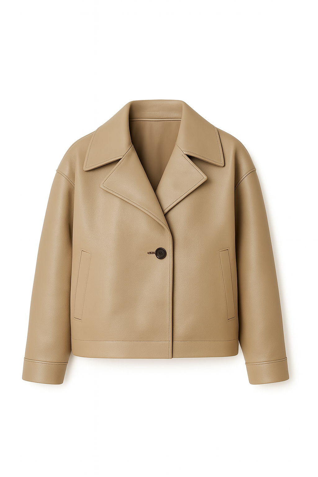 Women Oversized Leather Blazer Jacket