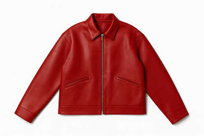 Women Red Leather Jacket