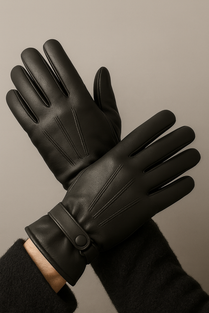 Men’s Black Leather Gloves