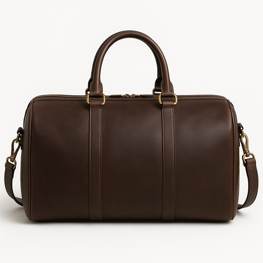 Men’s Brown Leather Duffle Bag