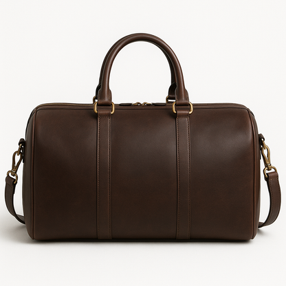 Men’s Brown Leather Duffle Bag
