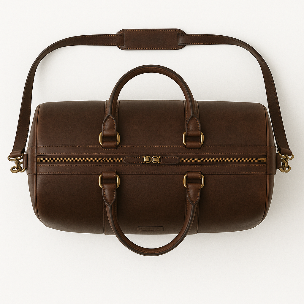 Men’s Brown Leather Duffle Bag