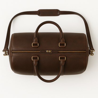 Men’s Brown Leather Duffle Bag