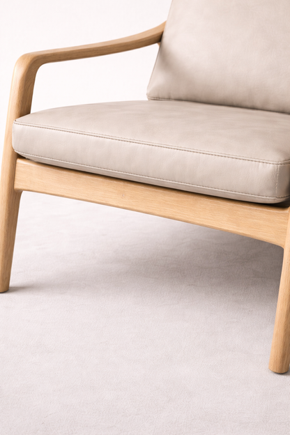 Scandinavian Leather Lounge Chair