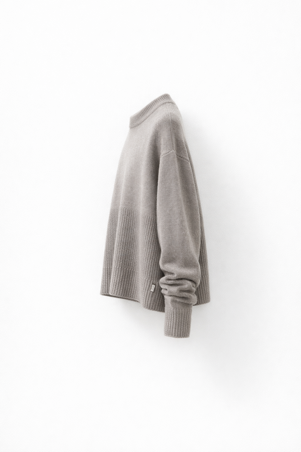 Gray sweater on a white background