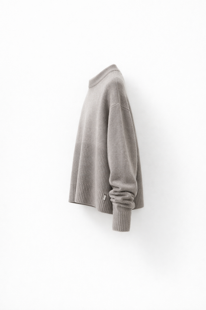 Gray sweater on a white background