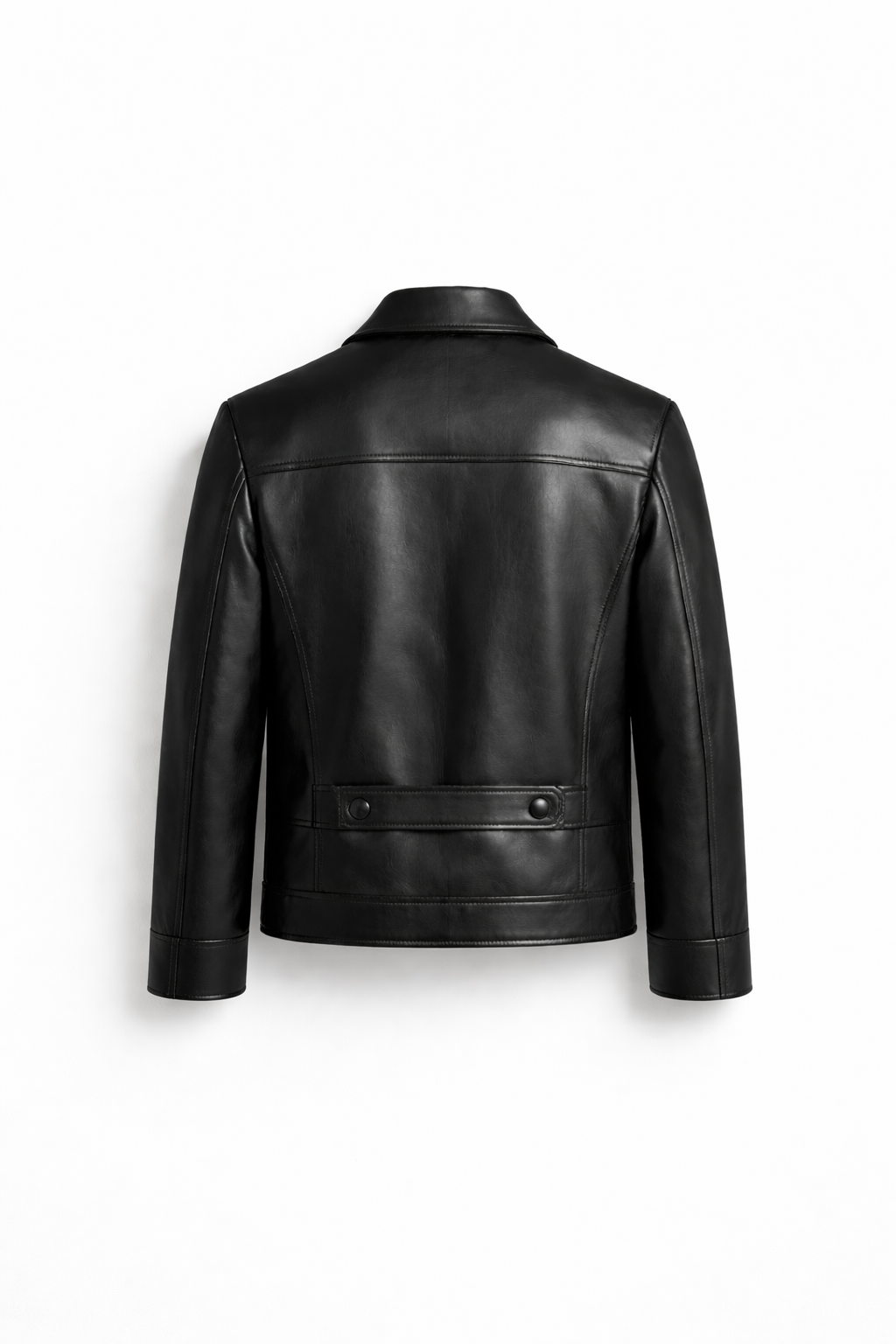 Midnight Black Leather Jacket for Men