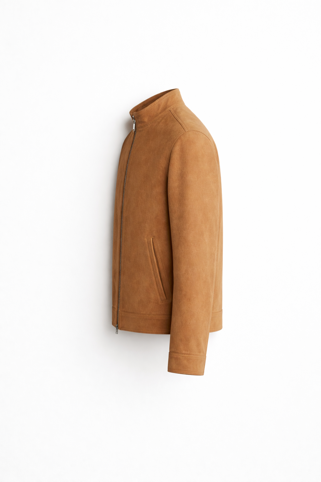 Brown jacket on a white background