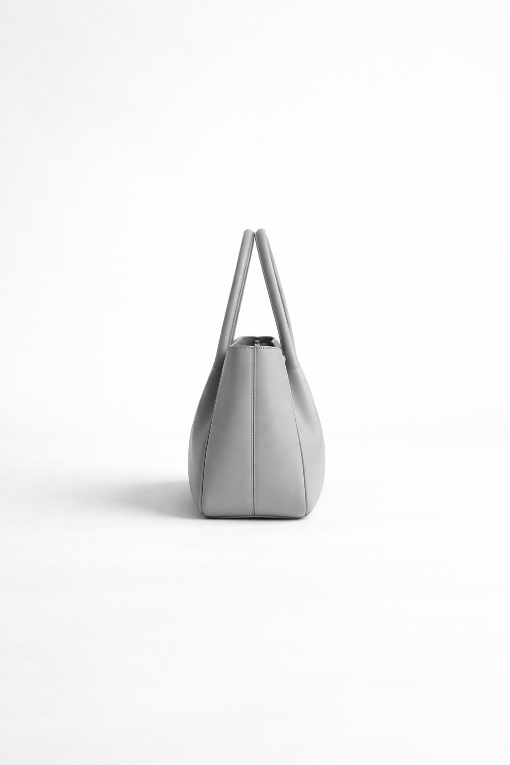 Mist Grey Leather Handbag