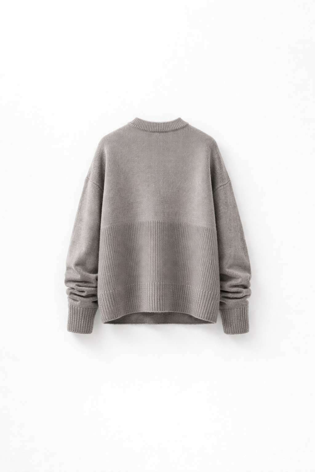 Gray sweater on a white background