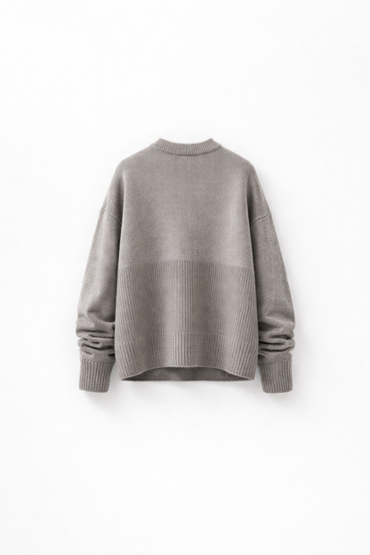 Gray sweater on a white background
