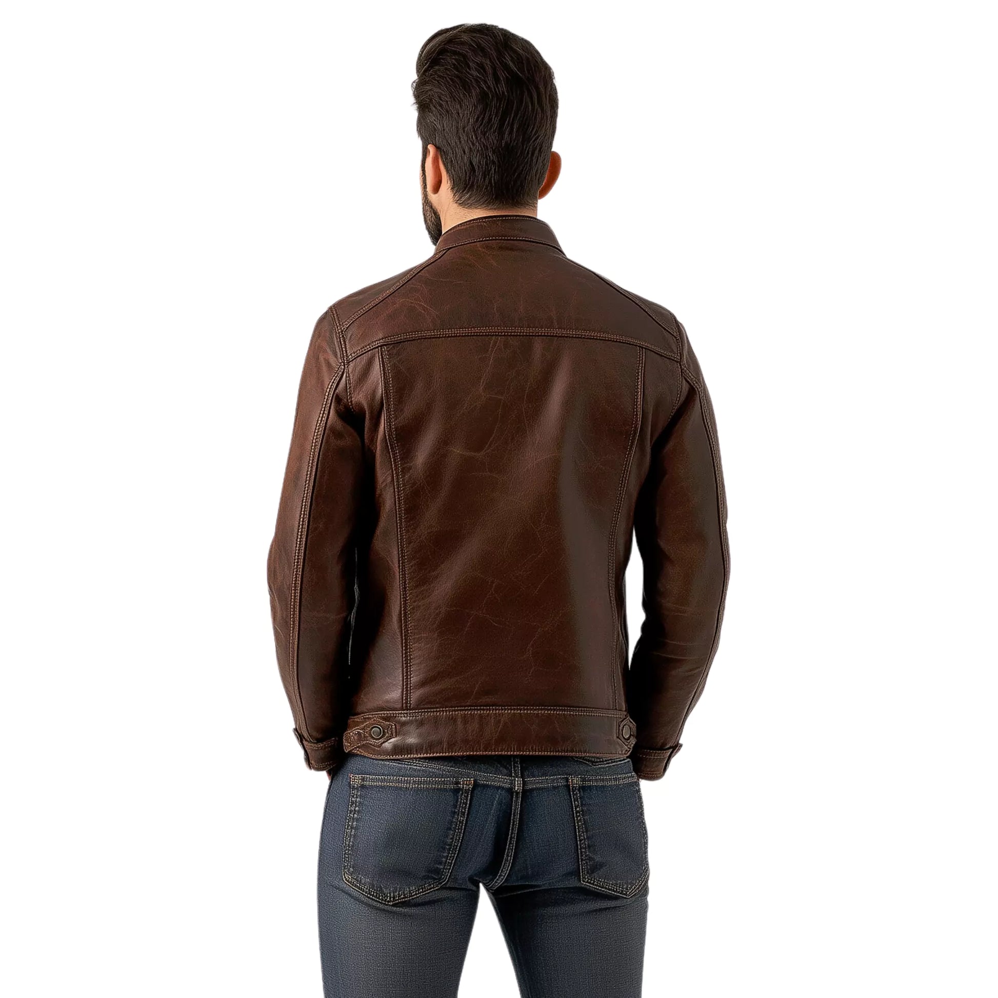 brown cafe racer jacket for men
