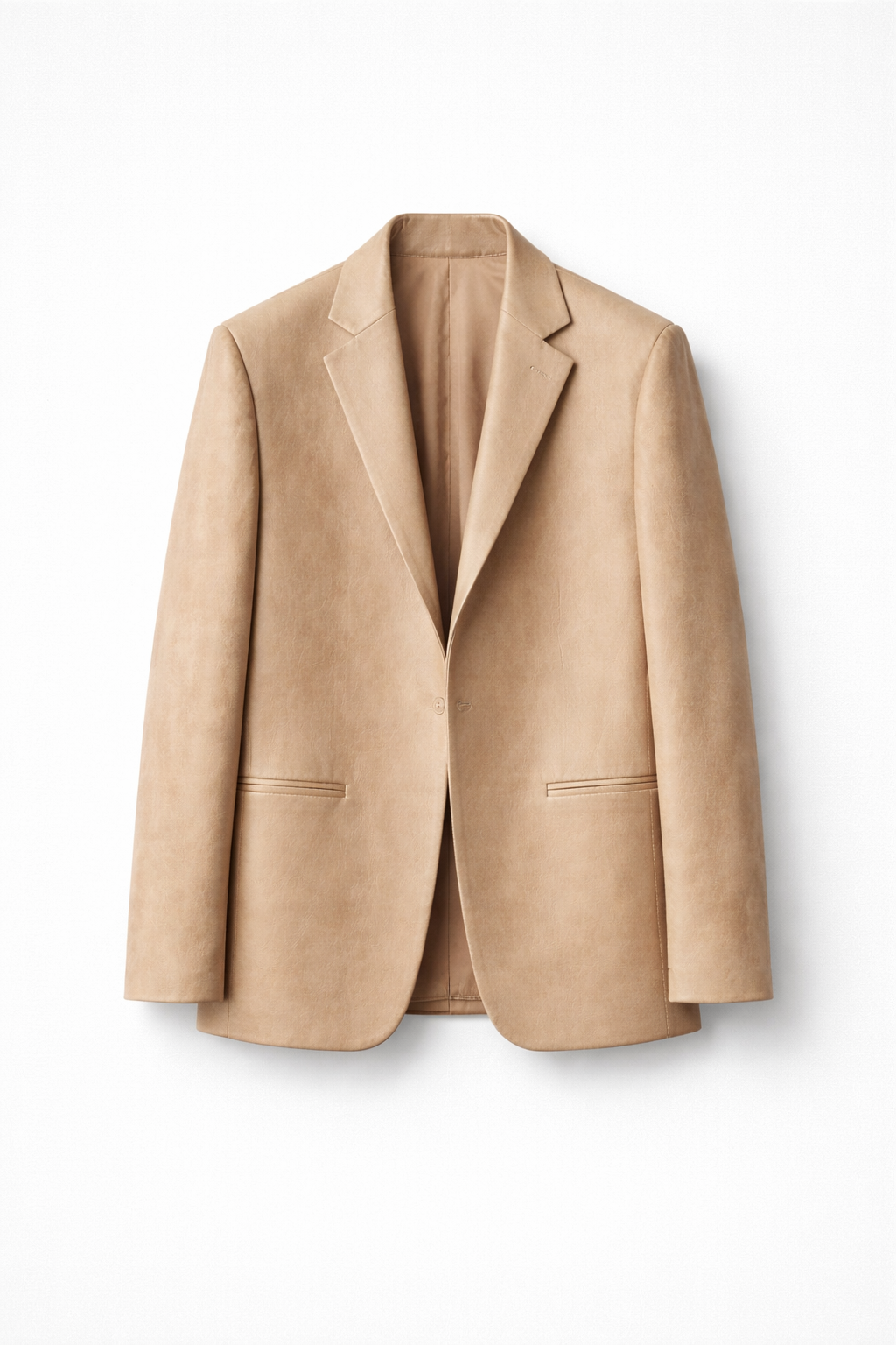 Beige blazer on a white background