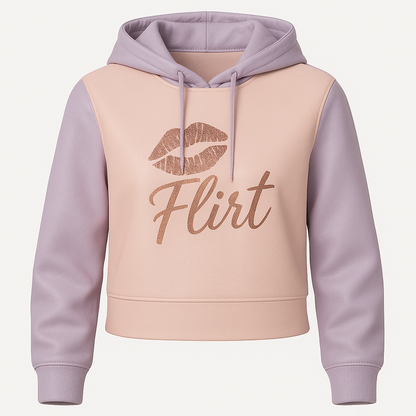 Women’s Two-Tone Leather Hoodie